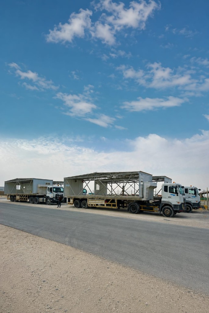 Modular cabin fleet logistics Qatar